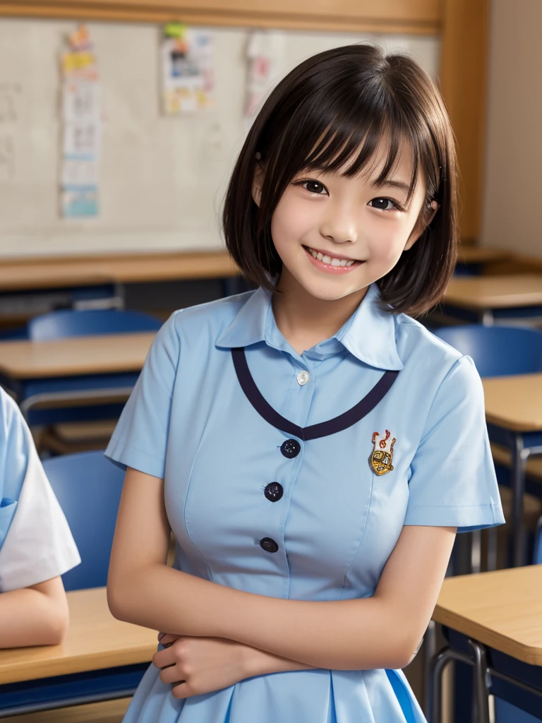 Masterpiece,Highest quality,Official Art,Highly detailed CG Unity 8k wallpapers, Best Quality, 8k, 12 Year Old Naked Girls, tits小さい, 、Raw photo, Absurd, Award-winning portraits, A shy smile, Solo, , , Delicate girl, upper body, Digital SLR, Looking at the Viewer, Frank, Sophisticated, Thin arms, maid Cafe, (Detailed eyes and face:1.0), (Senile:1.1)、((:1.7、Real))、1 Girl, ((Schoolgirl uniform)), View your viewers, Young face、Satisfied expression, (( Spreading legs、With legs apart、Mainly crotch)),Show your chest、、tits、Small breasts、、((Genitals))、((((10 y)、(((Genitals)))、(Pussy line)、((((Japanese elementary school students、She has a bun hairstyle、Japanese Junior Idols、I was in ecstasy.....、、I feel ecstasy、