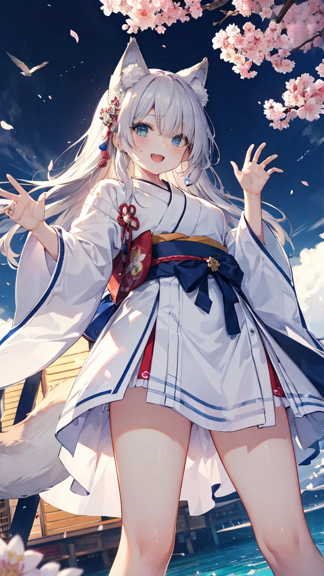 (best quality, masterpiece), 1 girl, centaur, It takes, White skin, Japanese female student, Smiling, exposing the abdomen,belly button t-s, 아름다운 소녀 perfect wolf photo, perfect wolf photo