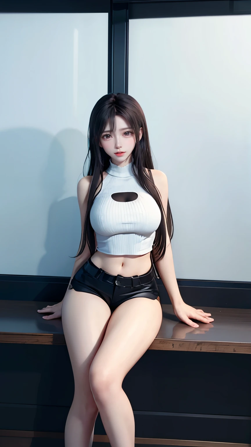 (ultra realistic, highly detailed:1.4), best quality, masterpiece
girl, tall asian woman, gray tank top, (lying down in bed), slender body, massive breasts, cleavage, ((longtorso, ltso):1.1), tall