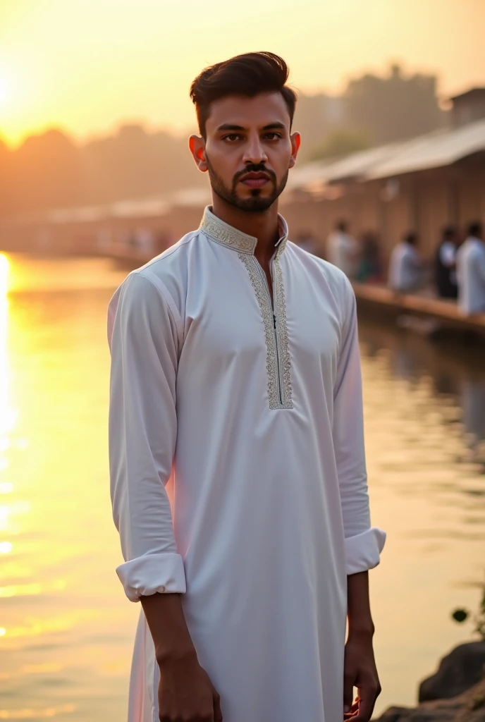 A 25 years old arabian guy with serious face