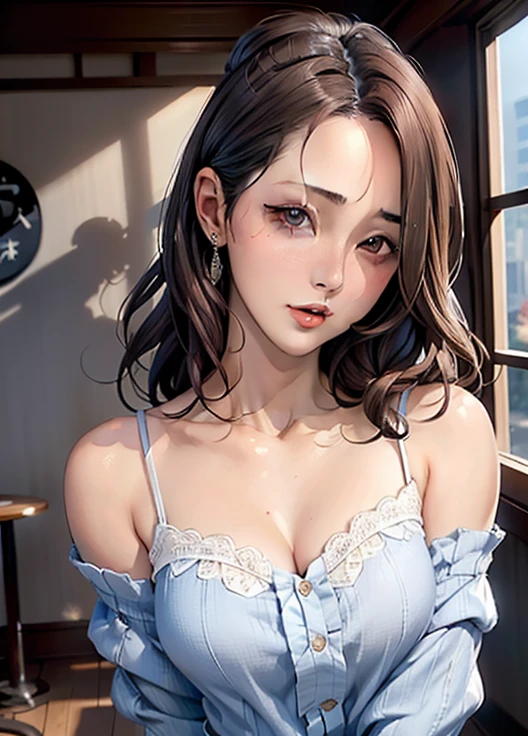((a girl)), (nsfw:1.2), open, exposed shoulder, exposed cool chest, open clothes, hand-made clothes, torn, exposed chest tip, (highly detailed CG Unity 8k wallpaper), (work- prime), (Best Quality), (Super Detailed), (Best Illustration), (Best Shadow), (Realistic), (PureErosFace_V1:0.5), Lens Flare , (Depth of Field), (Natural Light), Ultra High Resolution , (eye detail), charming smile, (brunette), (((transparent sweater))), (bare chest), 18 years old, --auto --s2