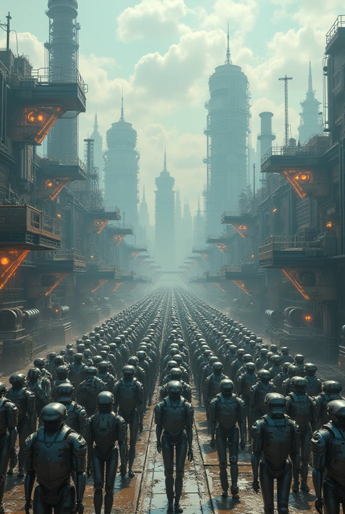 there are many people in a sci - fi city with helmets and helmets, greg rutkowski and h r giger, epic concept art. warhammer 40k, craig mullins nekro, adrian smith fantasy art, justin gerard and greg rutkowski, adrian smith concept art, intricate and epic concept art, greg rutkowski and craig mullins --auto --s2