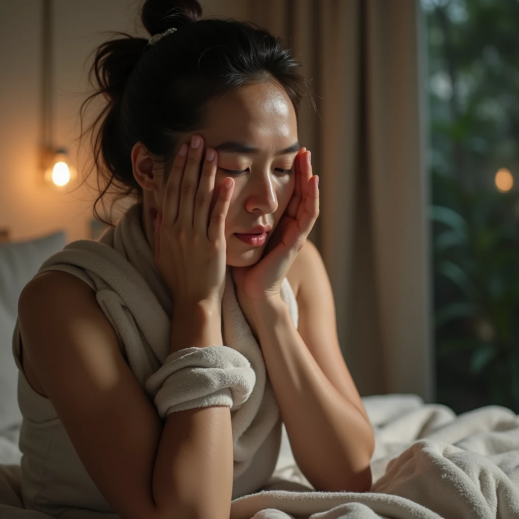 wonen cry in bed,8k,RAW,