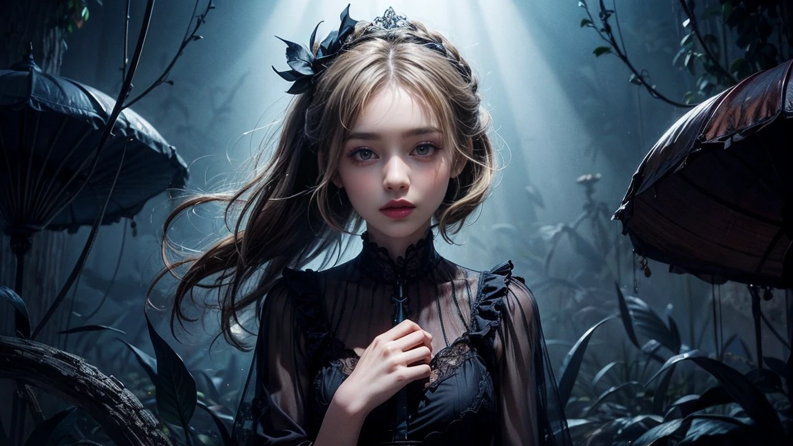masterpiece.((black background)),greyscale,black and white,
(solo),((an extremely delicate and beautiful monochrome girl sitting on the birdcage)),((extremely detailed eyes and face)) with (black long hair) with (flutter hair) with (headdress) with (expressionless) with (full organdy dress)<glod and silvery embroidery>+(butterfly wings) with (tiny breasts).from side.,
flowing black.(floating petal).,
oil and watercolor painting,<lora:oil_and_watercolor_painting:0.85>,