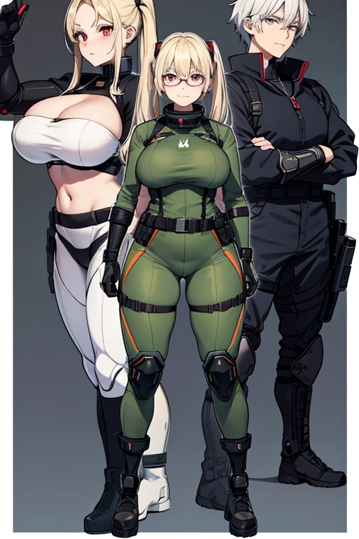a drawing of a woman with blonde hair and blue eyes, thick, , tsunade from naruto, 3/4 bust, Android 18, asuka suit under clothes!, demon slayer rui fanart, shaded cell!!!, she has a round belly, fat and wavy, shaded cell adult animation, Physicist : the smallest abdomen ever seen, huge breasts