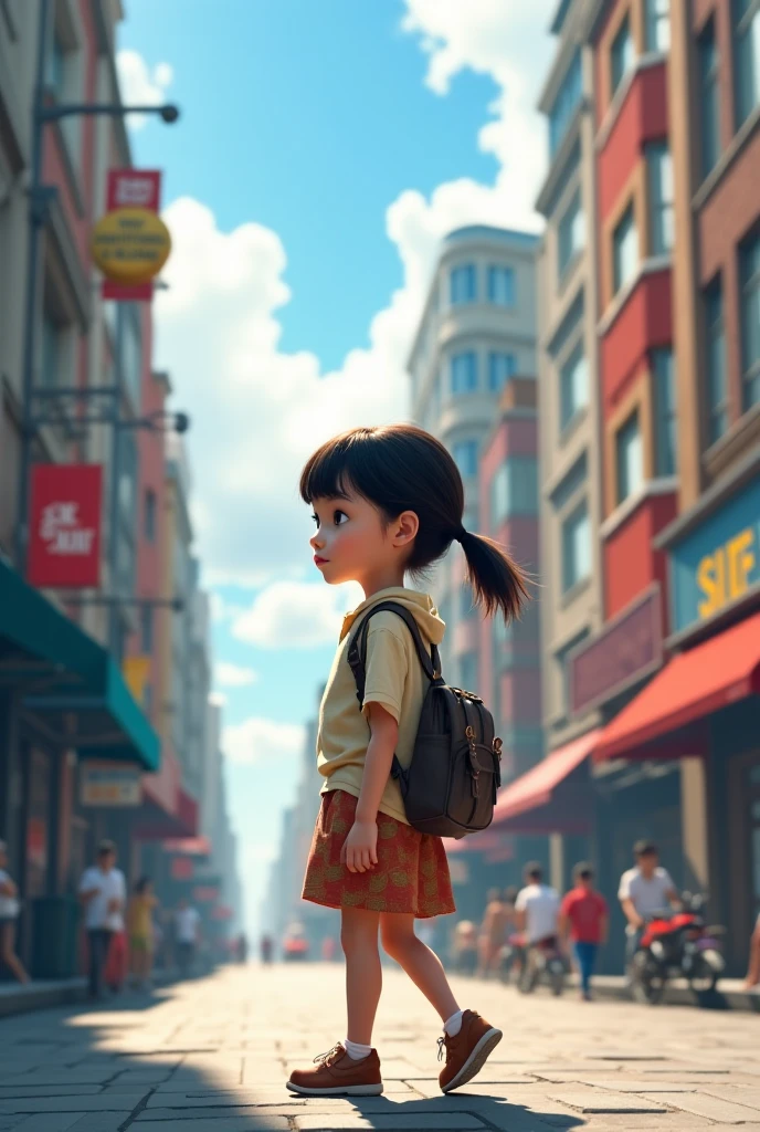 A girl, Twin Tails, full body, cinematic still, cinemascope, by Quint Buchholz, best quality, masterpiece, very aesthetic, perfect composition, intricate details, ultra-detailed