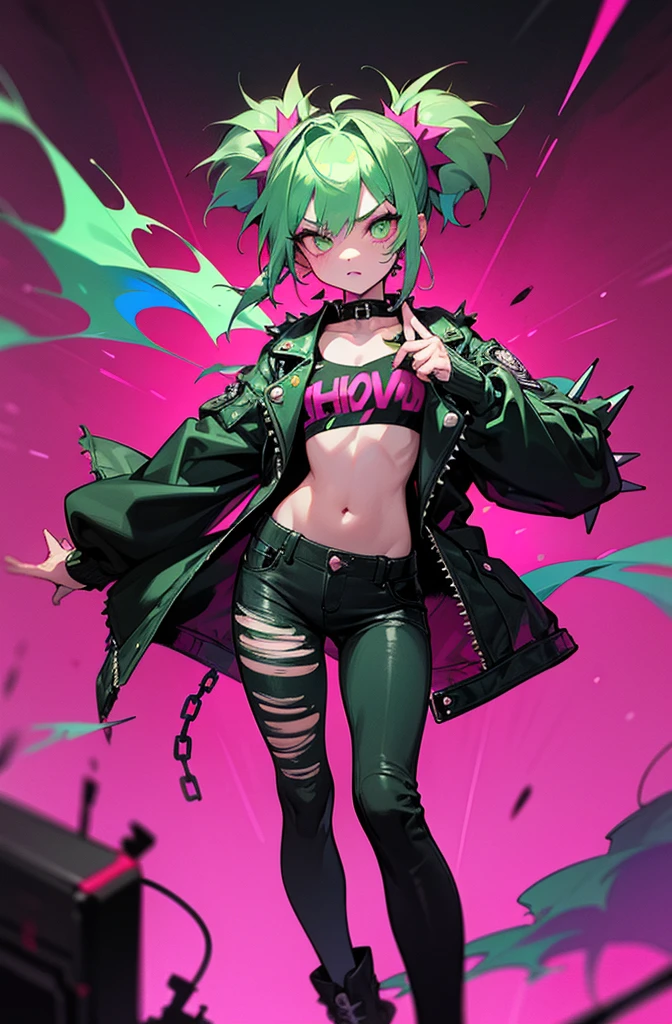 (highest quality,High resolution:1.2),super detailed,(realistic:1.37) (girl), exposed female genitals, anime style, (Fat:1.4) , cyber punk , full body tight suit , (exposed nipples:0.9) , (chest:1.1) , (muscular:1.3) , (abs:1.1) , (thick arms:1.4) , thick thighs , huge hips , exposed female genitals, Ahegao , black glasses , spread your legs , Punk rock emo girl, Neko, wolf girl, long neon yellow hair in pigtails, tattoo sleeves and piercings, Red eyes, slender, skinny, short, Harajuku-inspired punk clothes, no twins, one person