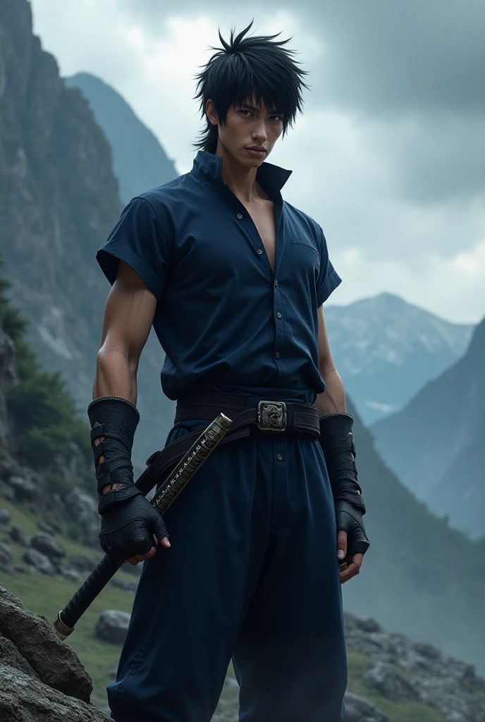 best quality, masterpiece, (photorealistic:1.4),boy,shirt with collars, waist up, dramatic lighting, from below , rainbow fur, blue eyes, shell necklace, angel, glowing eyes,red fur, phoenix,blue moon, night sky,Blue flames, peacock feathers, handsome, sixpack, charming, , background sky night,prince,fire wings, Greek mythology, black Short hair,Eyes light up