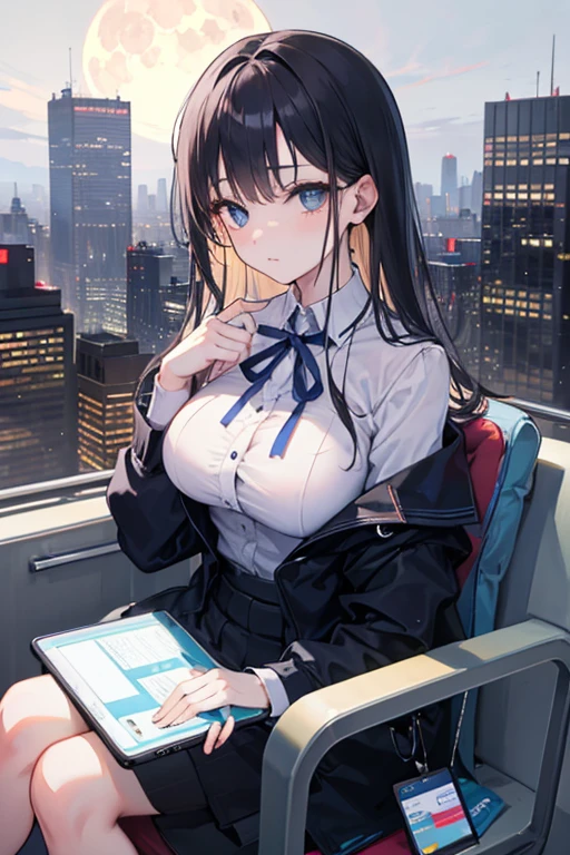 Best image quality、High resolution、masterpiece、super high quality、Adult women、One Man、Giving a blowjob to a guy、White blouse、The blouse is transparent、A tight skirt、Very short tight skirt、office、Sit on a chair with your legs spread、Gaming Chair、Gaming PC、Very big ass、Very large breasts 、4K quality、Blushing、Wearing black knee socks、{Highest quality}, {so beautiful}, {Very detailed}, {Best illustrations}, Browsing Caution, girl,