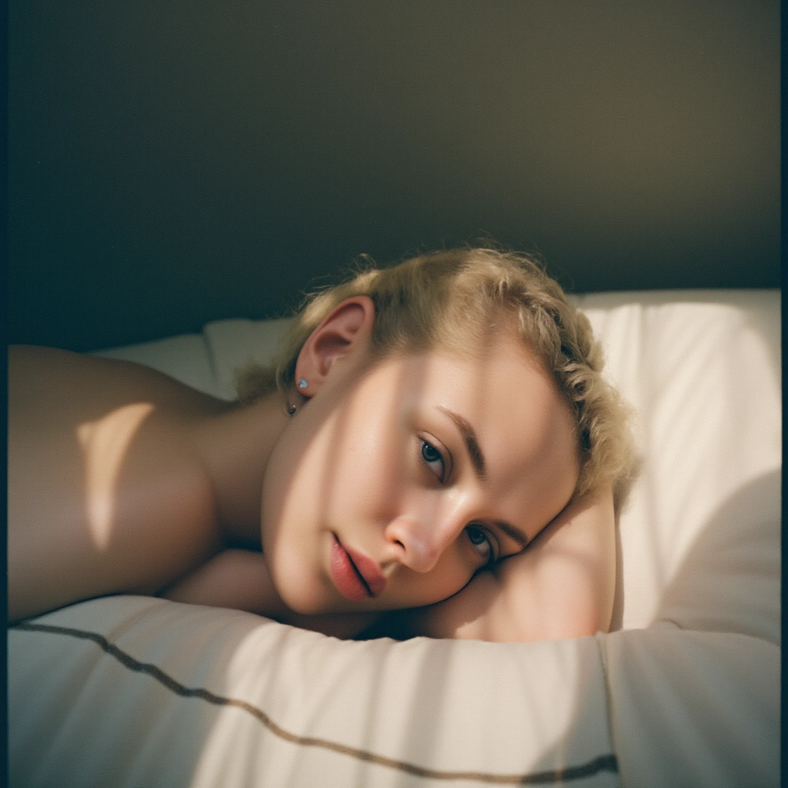 25 year old girl, (Kaley Cuoco:0.8), (Camilla Belle:0.9), (eugenie bouchard), beauty, beautiful girl, in dorm room,,polaroid 600 instant camera, ((candid shots)), ((candid pictures)), wearing a nightclub dress, laying down, passed out, sleeping, drunk, eyes closed, mouth open, full body, arms, legs,