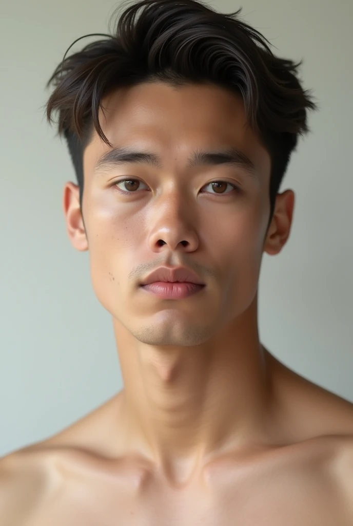 Man, 24 year old aged, black hair, black eyes, really handsome, strong body, , asian with pale skin, intelligent