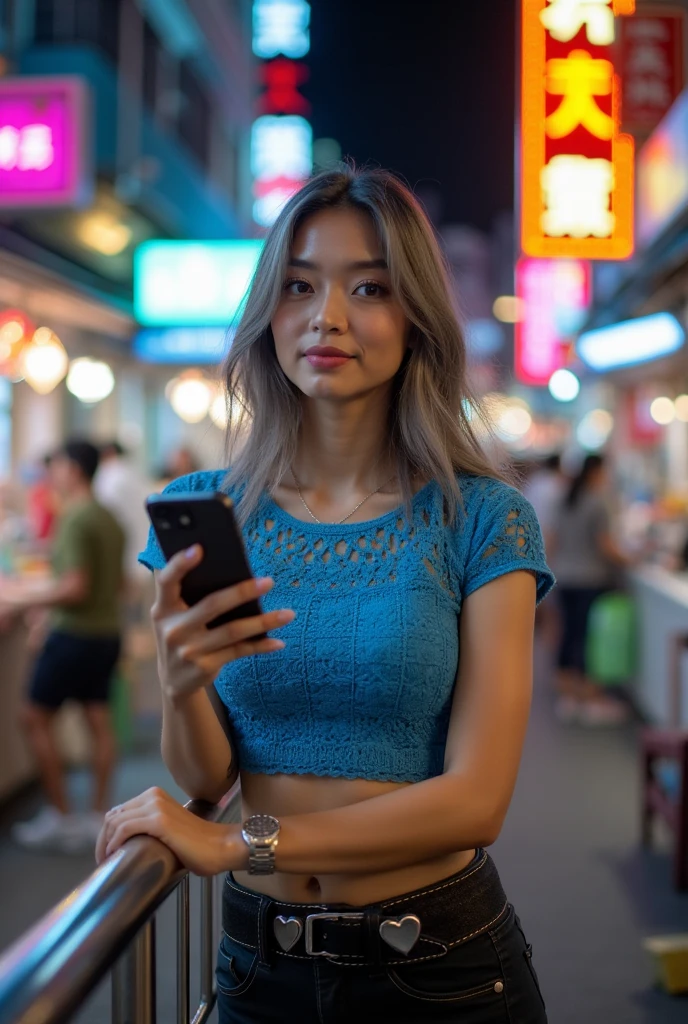 there is a woman standing outside of a building, goddess checking her phone, she is holding a smartphone, checking her phone, checking her cell phone, photo of gorgeous woman, tanned young woman, text and a pale young woman, young indonesian woman, beautiful city indonesian woman only, woman holding phone, sophisticated young woman
