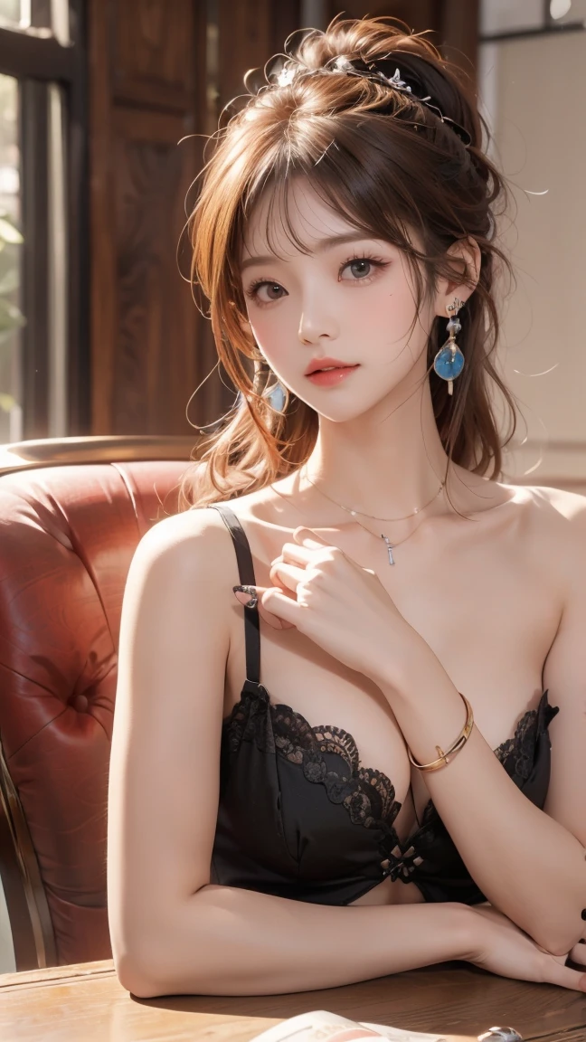 (Hands and knees on all fours:1.3),, Seen from directly above:1.3), Sticking out the buttocks、Colossal tits、Slim waist、pantyhose、A bracelet、Best Quality, offcial art, extremely detailed CG unified 8k wallpaper, Best Quality, Lots of details, masutepiece, Ultra-detailed, Illustration, Realistic, (nffsw:1.4), (Cinematic), (PastelColors, dim colors, Soothing tones:1.3), 8K_wall-paper, (Natural Skin Texture, hyperphotorealism, Soft light, sharp), (Extremely detailed), Professional Lighting, Illuminator, extremely delicate and beautiful girl, Beautiful detailed eyes, hair messy,(Beautiful perfect hands:1.5), Beautiful earrings, a necklace, (Modern mansion on luxury living room window background), (The living room is decorated with luxurious interiors and luxurious rugs), (light coming through the window), (Blurred background), chandeliers, (No one is in the background:1.3), Antic Properties, Solo, (Only one person:1.5) ((Sexual innuendo)), Seductive smile,, (Looking up at the viewer),