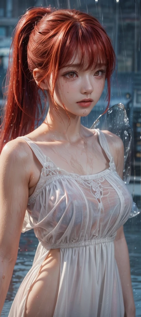 Moaning in pain, feeling pain, tears flowing, sore, crying in pain, bust botox, hans over the crotch, sleeping beauty lying on her tummy, wet skin and hair, hard breasts, redhead, red hair, freckles, long straight hair, ass focus, leg focus, (white shirt, bare lower body, torn, middle chest torn shirt, no panties, shirt covered Live ass), European youth, perfect body, open (perfect body, small ke),Wide open legs, Raised legs, White costume, semi-undressed, wet clothes, wet body, thin-skinned clothes, clothes with visible tips of breasts, sweat, breasts protruding from clothes, clothes with sheer tummy, under breasts, embarrassing, blush, show off, fashion photorealism, high definition sysie details, photography, sharpness, unique 850 4, koda850 k portrait camera, f1.6 lens, rich color, hyperrealistic texture, spectacular light texture, surreal art, Cinestil 800 fashion mechanism, frightened and crying, covered in tears, obeying pain, moaning in pain, grimaces of pain