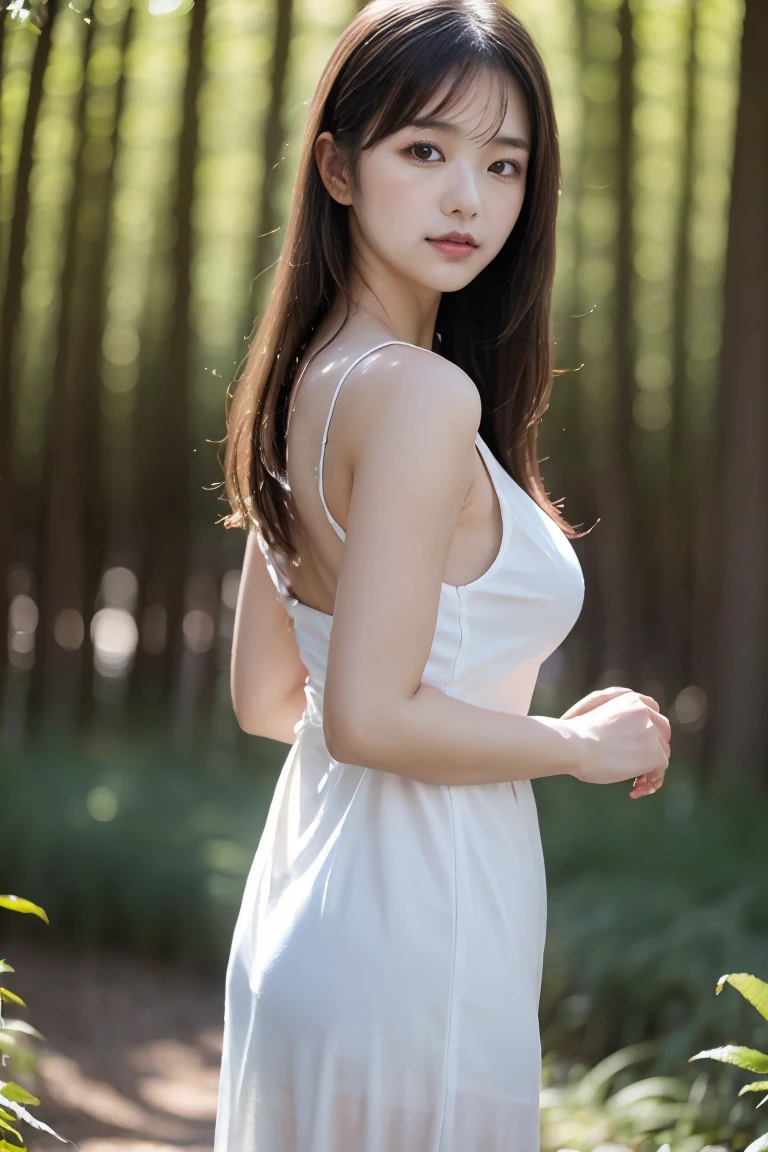 Upskirt,one woman,Are standing,big breasts,whole body,(beautiful face:1.3,detailed face、double eyelid,I'm struggling),The Road of Anguish and Despair,bob hair,black hair,black eye,outdoor,table top, very detailed and beautiful,realistic,gravure,adult woman,Perfect Japan,(perfect anatomy、beautiful limbs),Path of Darkness、Getting lost、Cloudy、Unknown Road、Owl、Artistic darkness background、