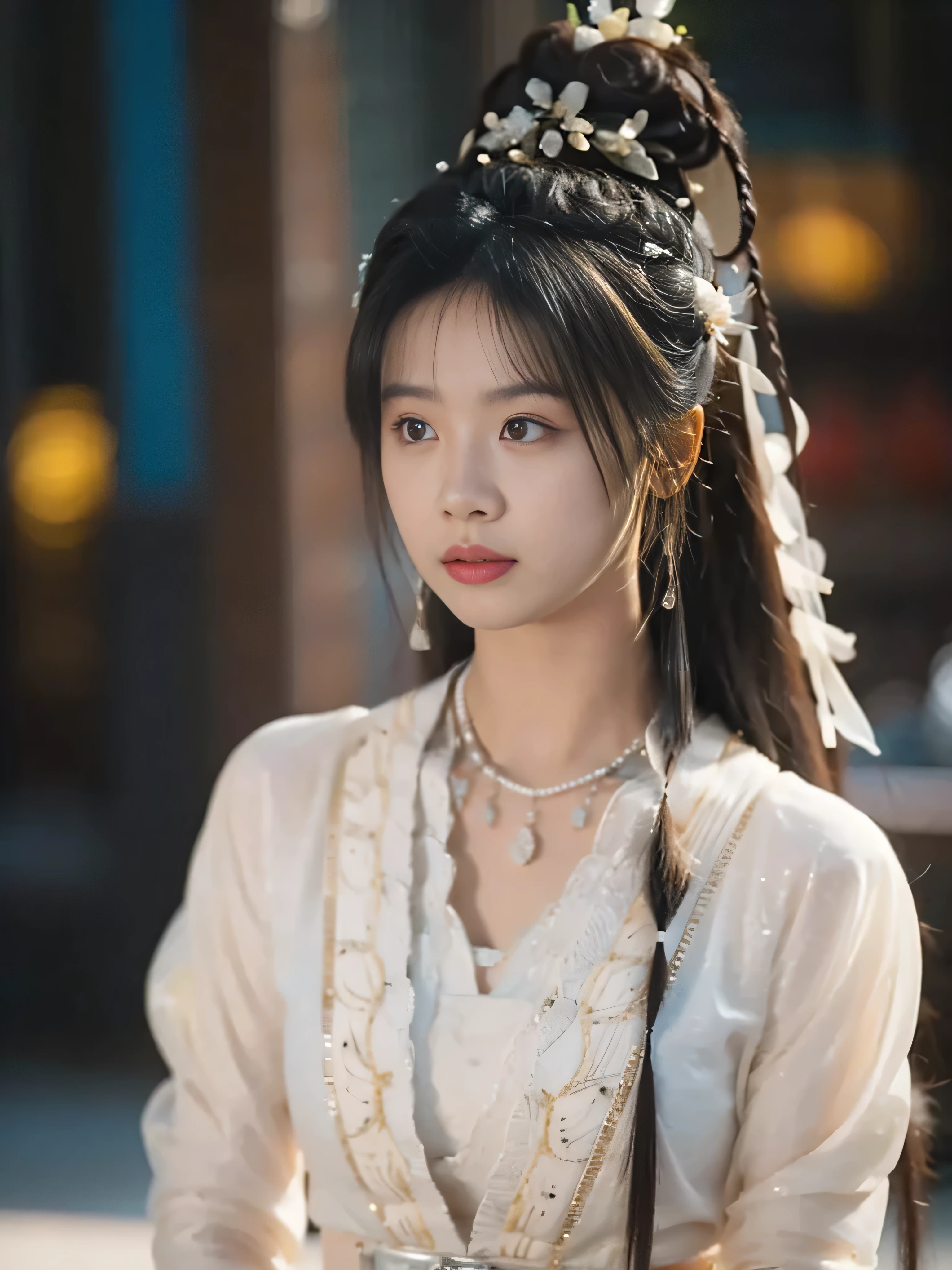  a beautiful girl,simple hair