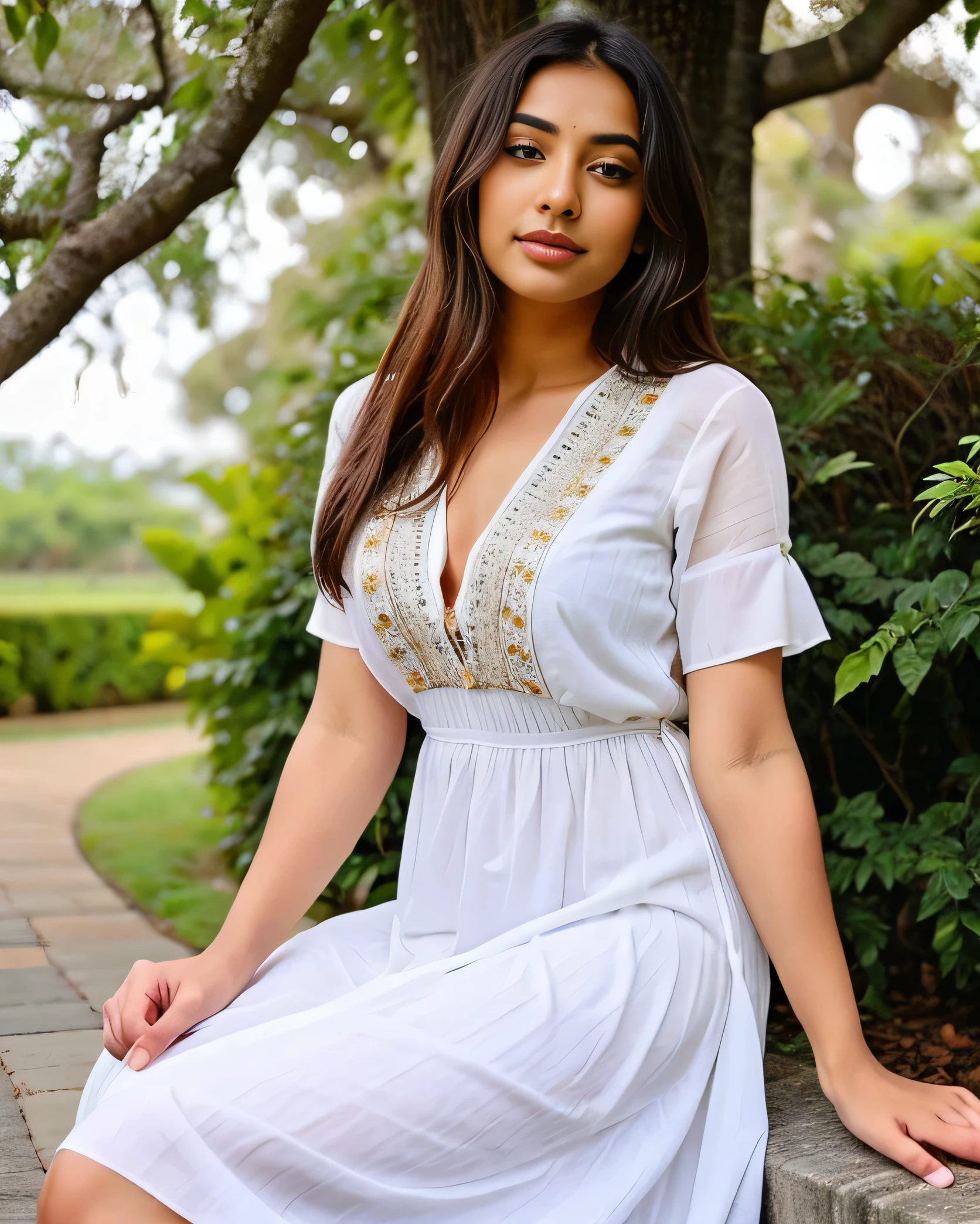 (Best quality, Ultra-detailed, Masterpiece:1.5), Photorealistic photograph of a beautiful pakistani woman. The woman should have a flawless, highly detailed face (Highly Detailed Skin) with soft, luminous skin. Her long hair should be naturally brown and stylishly arranged. (Perfect Eyes:1.2). The photography should feature high-quality film grain (ISO 400, 30mm lens RAW f1.8 aperture.