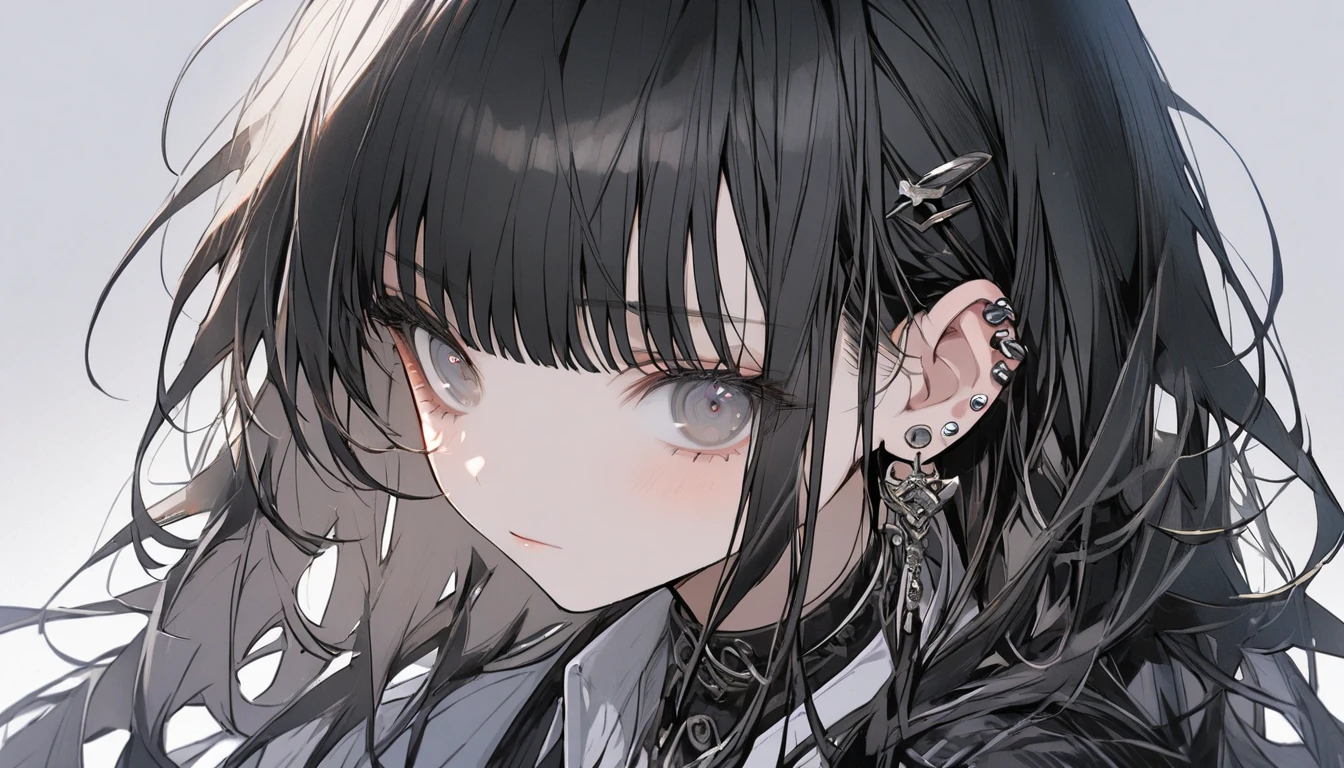 Black girl wearing jewels　Gray Eyes　Holding a black jewel。despair　anger　pain　pleasure　Resignation　dear　sorrow　destiny　Calm expression　Wooden bathhouse　bathing　Warm background　full_Nude　Completely naked　Gothic Girl