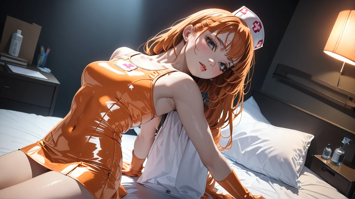 ((Photorealistic: 1.9)),(CG:1.2), Full body, top quality, POW, (Soryu Asuka Langley), small breasts, small buttocks, tense underwear, white underwear, beautiful detailed eyes, rolling eyes, face light, movie lighting, (((very sweaty skin)), open legs, ruins, restraint, shy, (crying)), rope, wristband, collar, wet with white liquid, (涎 ))), wet crotch, wet thighs, watery eyes, legs wide open, face red, lying down, excited, breathless, orange hair, crying face, (pregnant woman), showing off crotch