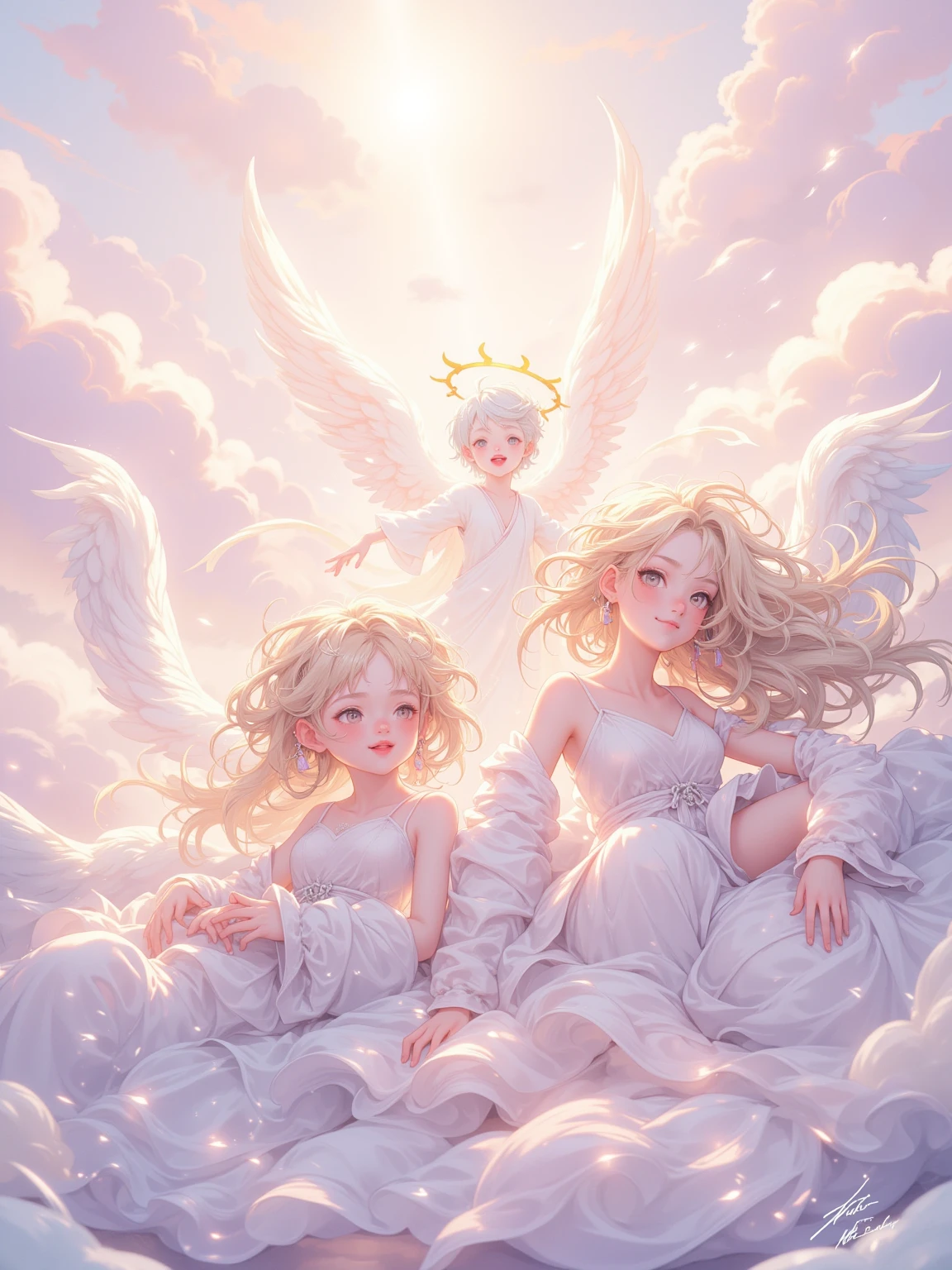 Blessings of Angels､fullmoon、Baby Angel、Sun flower、heart mark、tenderness､A smile、Gentle