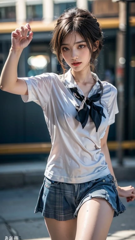 {{Best Quality}}, {{super detailed}},One girl,Downturned eyes,G Cup Breasts,drooping eyes ,Cute girl with black bob cut hairstyle and white marble glowing skin,,Cute Girl,Oval face shape ,slender,Detailed portrait of the perfect lovely girl, slim, Face , Futuristic , Teen, kwak jung, Dreamy, Black eyes, Cinematic lighting, Innocent, Highly detailed, Sharp Focus, Smooth, art stations, Convoluted,Ballet dancer ,awardwinning, Pure aura, Anime, Highly detailed CG Unity 8k wallpaper of girl with perfect symmetrical confident face with black mid-cut hairstyle and blushing cheeks , taken by Canon EOS, Sigma Art Lens 28mm f4, ISO 200 Shutter Speed 2000