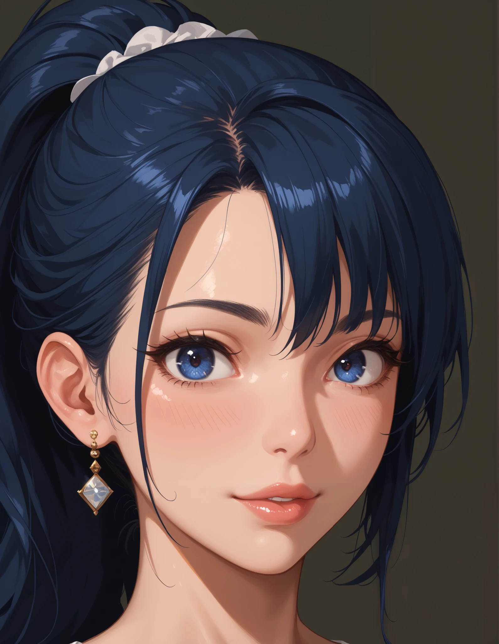 alta qualidade, 4k, no quadro, Close Up retrato da mulher do cabelo preto na camisa branca e saia azul clara, photorealistic anime girl rendering, bonito 3d anime render menina, April Rendering, anime vtuber modelo de corpo inteiro, Xianxia de corpo inteiro, modelo live2d youtuber virtual, arte cg anime suave, Retrato realista corpo inteiro estilo anime 3D realista, fotorrealista de corpo inteiro