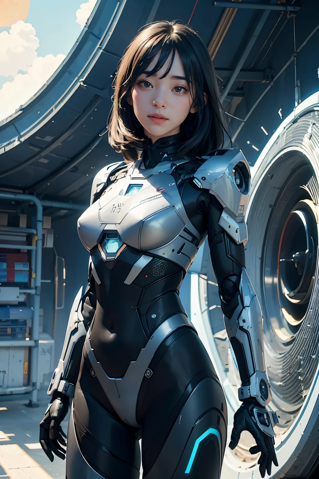 SeaArt Bot
Txt2Img
Default
00:26:12
(masterpiece, top quality, best quality, official art, beautiful and aesthetic:1.2), (1 girl), (fractal art:1.2), absurd resolution, high resolution, ultra-detailed, ultra-precise depiction, solo, (zentangle:1.2), floating hair, shiny skin, (abstract:1.2), pantyhose, looking at viewer, cyberpunk robot, complex robot, halo,