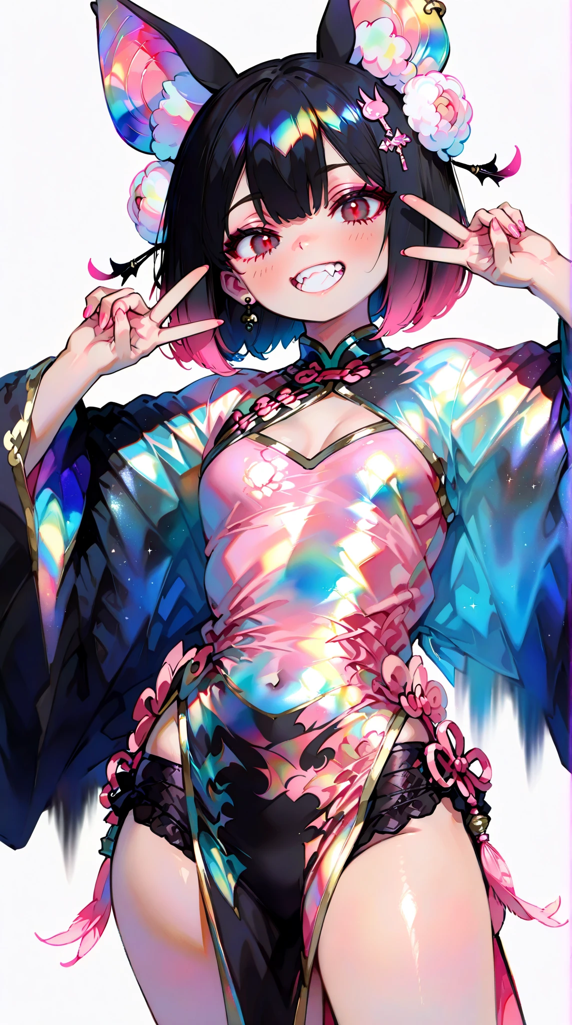 Kochou Shinobu, DESNUDA (pelo negro con las puntas moradas) (pezones) (cuerpo completo) (TOTALMENTE DESNUDA) ( Demon Slayer / Kimetsu no Yaiba )