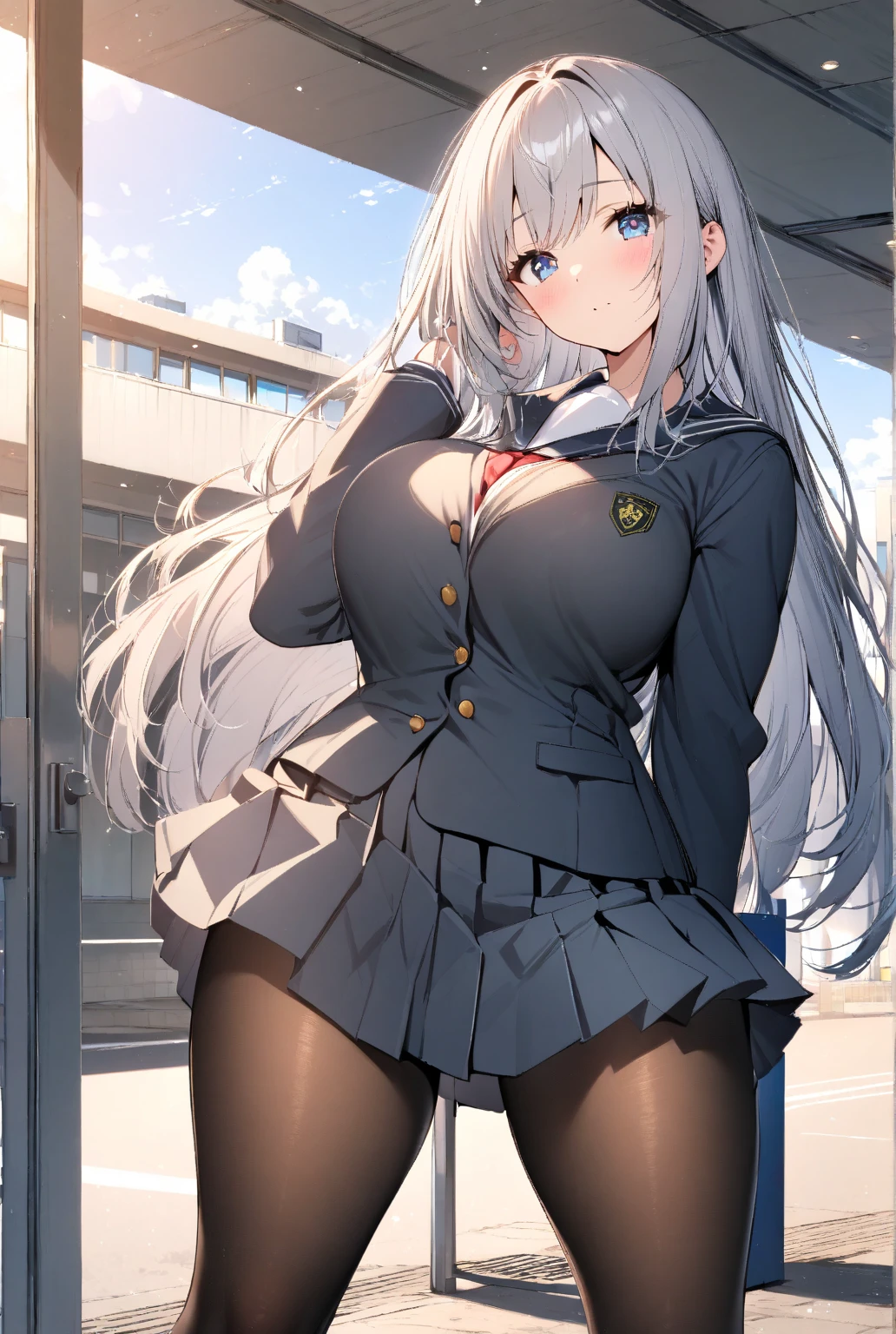 (((Lower Body、Shooting from below、Show your ass))、(((Accentuate your butt、Shiny underwear)))、Highest quality, 8k, masterpiece :1.3)), whole body, Sharp focus :One Girl,Glowing Skin,SSexy pose,Highest quality,Tabletop,shape,Very delicate and beautiful,Hmph,8k壁紙,wonderful,In detail,Official Art,Very detailedなティッカーUnity 8k壁紙,Incredibly ridiculous,Large file size,Very detailedな,High resolution,Very detailed,Beautiful detailed,Realistic,X-ray,The queue is full,(((Uniform Blazer、mini skirt)))、(((Big Breasts、Silver Hair)))、(((School、classroom)))、Stand upright、Cleavage , ((Silver Hair))、Uniform Blazer、Sexy pose、Hairstyle: Long Hair、both hands、