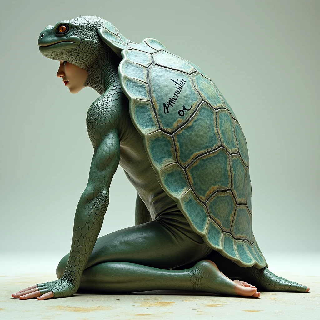 score_9, score_8_up, score_7_up, (clear simple background, white background, papyrus background),
((turtle:1.3)), _young, anthro, solo, female, (full_body, curvey body, athletic body, portrait, focus), beautiful, (Dressed)