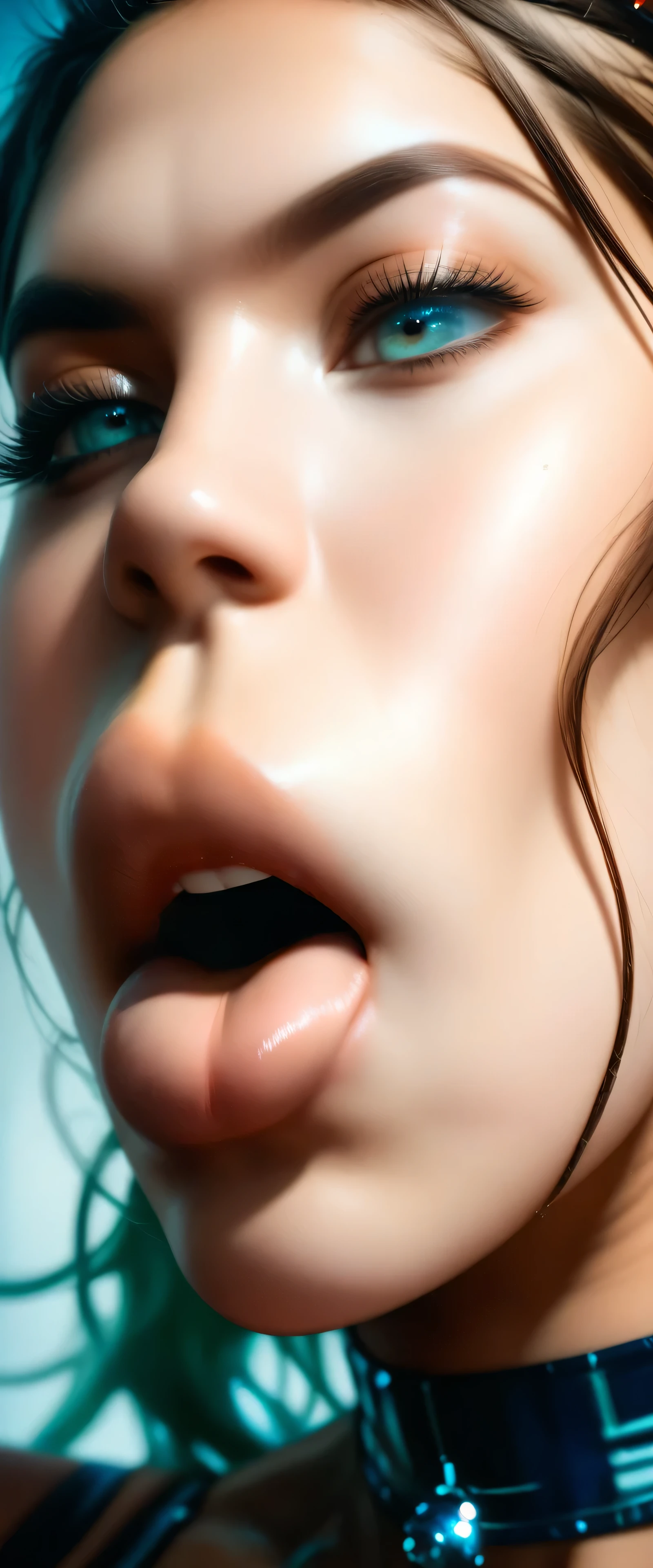 1girl,solo,girl gives him deepthroat blowjob,extreme_close-up,uhd