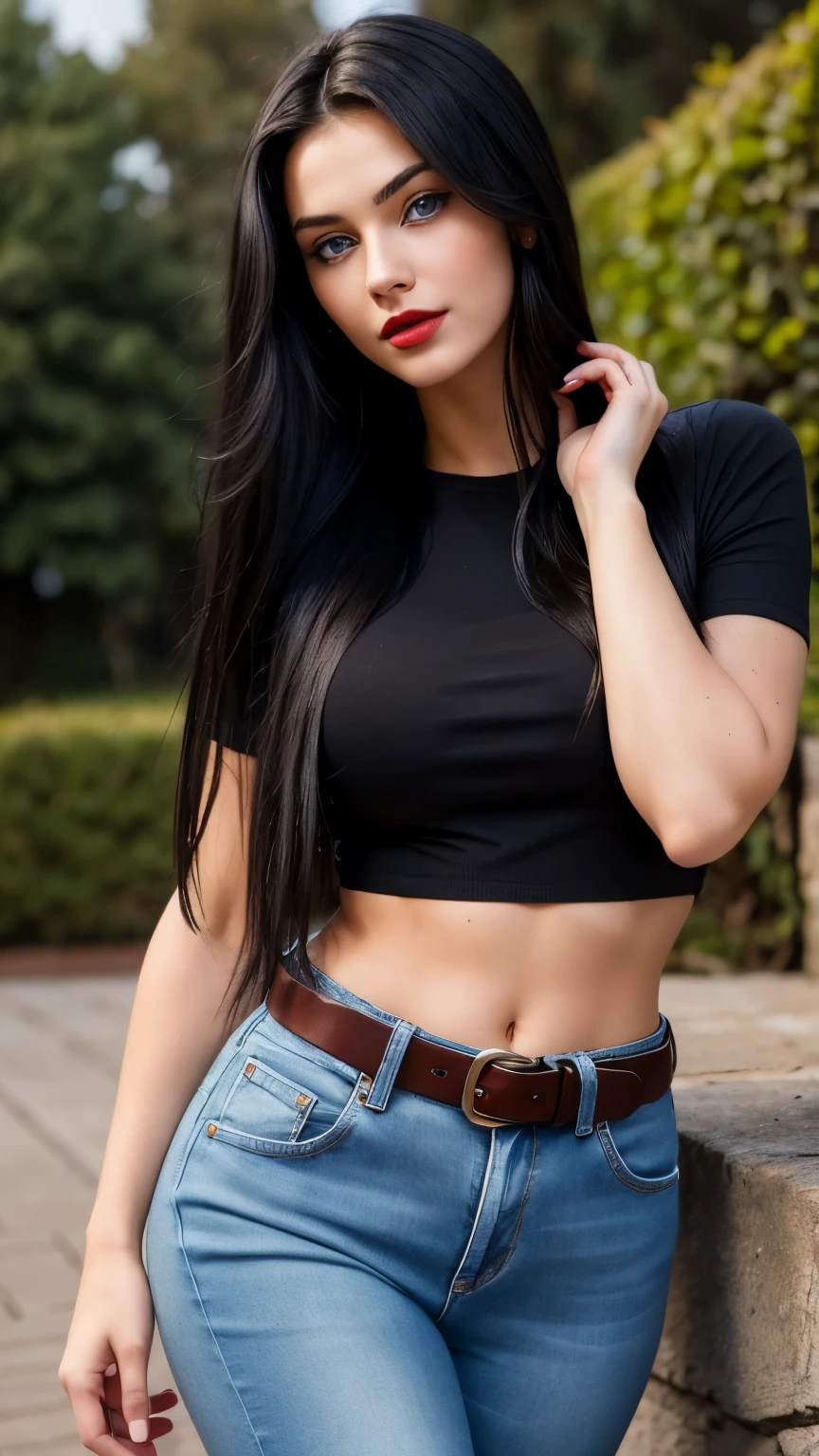 8K, Top Quality, Intricate Details, Ultra Detail, Ultra High Resolution, Masterpiece, random angle, Slender, Smile, (Makeup: 0.4), (Fluffy Blue Eyes: 1.21), blue Eyes, looking back, ((full body)), 1girl, solo, 1 girl, (( full body)), close up shot, , ((tall)), (((fit body))), (((slim face))), sharp face, sharp eyes, (((black hair, long hair, )) (detailed face), sharp face, small lips,
((Hot pants)), detailed face, detailed breast, , large breast, detail ass, round ass , Beautiful girl with accentuated slender abs: 1.4, Six Pack Abs: 1.4, Bust Botox, Big, Perfect Body, detail leg, (( moonlight)), top of mountain