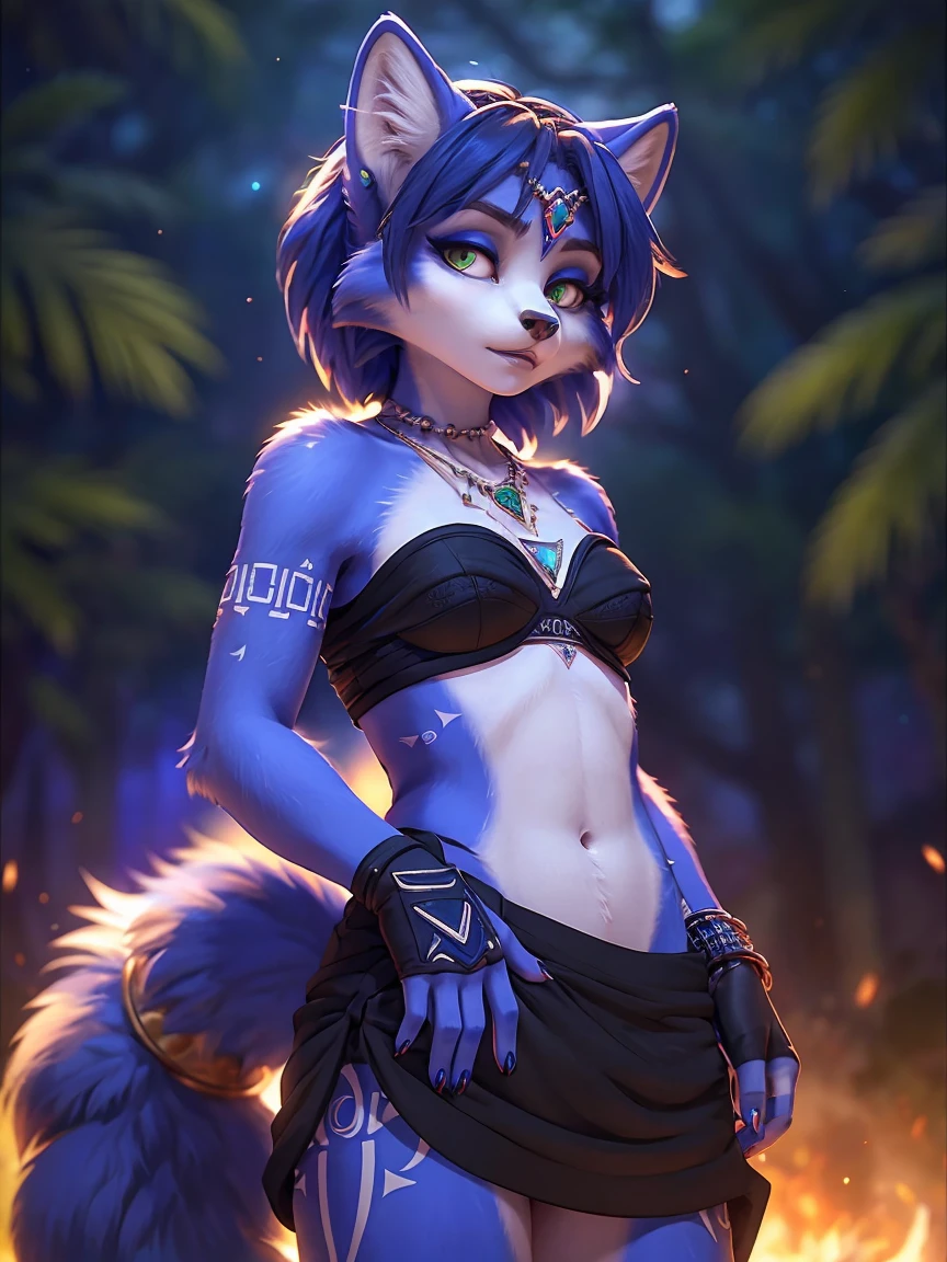 high-quality digital art, fantasy art,Black anthropomorphic cat (female), black and emerald striped fur, healthy slim and fit body, Azure Eyes, eyelashes,