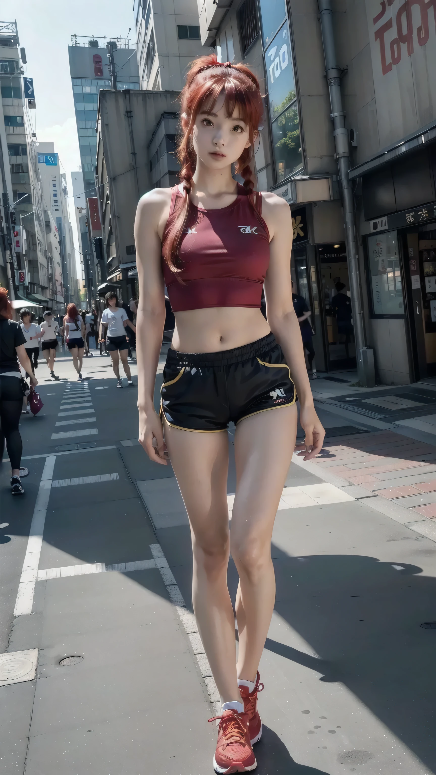 (RAW photo:1.2),(photorealistic:1.4),(masterpiece:1.3),(best quality:1.4),ultra high res,
HDR,8k resolution,
dreamlike,
check commentary,commentary request,scenery,((no text)),
solo focus, (full body),
(detailed eyes),(detailed facial features), (detailed clothes features),
skin tight, (shiny skin),(slender girl),(slim girl),
(1girl,solo),VirtualGirl-Rin, happy, smile, (small breasts), bangs, bob hair, short hair, brown hair, brown eyes, black choker,
university student, schoolgirl, white high school sportswear,red sports shorts,sneakers,