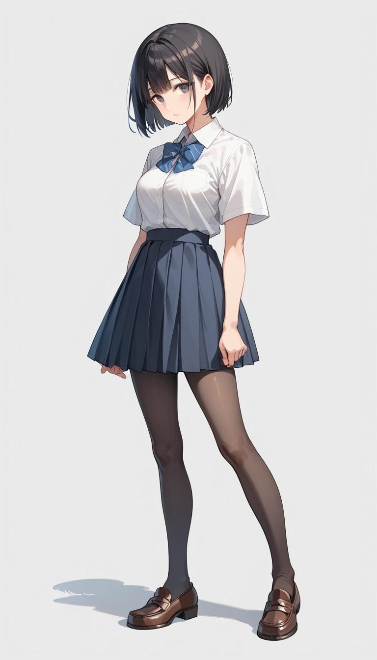 One Girl、Positive、From above、Full body portrait、Brown haired、Medium Haircut、blush、Absolute area、Knee socks、stockings、pantyhose、レースpantyhose、White underwear、Cleavage、Light blue cut shirt、Unbutton your shirt、Navy blue checkered pleated skirt、Very short skirt、Inside the school、Daytime、(Very big boobs)、((Full Body Lesbian))、masterpiece、(highest quality)、
Panties around the ankles、loafers