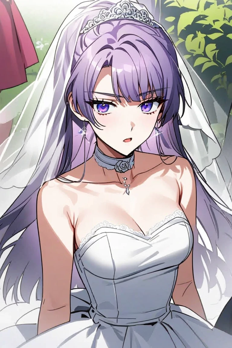 (((Best quality))), ((Ultra-detailed)), ((illustration)), ((Disheveled hair)), ((frilld)), (1 girl), (Solo),wedding,bride,wedding_dress,