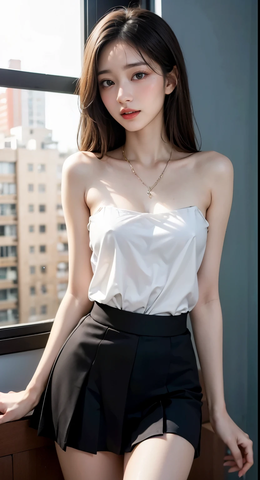 highest quality, Realistic, Very detailed, finely, High resolution, 8k wallpaper, Beautiful woman,, Light brown ponytail hair, suit, Perfect dynamic composition, finelyて美しい目, Realistic , smile, Model Body Type、Earrings,garnet necklace,(Wearing a watch 1),Beautiful legs,Sitting in an airplane seat、talk、Chatting,Full Body Shot:1.3,Smile and laugh,