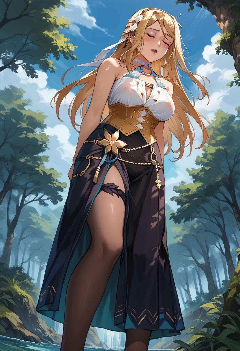 1female,15year old,Huge breasts, solo,British army, Wear a blue trench coat,Victorian style, Pornographic exposure,ln the forest, She has long flowing blonde hair, Bare genitalia,Sateen,Bigchest, From the front side, Wet curls, Sweating profusely,mostly cloudy sky,(tmasterpiece),(Very detailed CG unity 8K wallpaper),best qualtiy,cinmatic lighting,detailed back ground,beatiful detailed eyes,Bright pupils,(Very fine and beautiful),(Beautiful and detailed eye description),ultra - detailed,facing at camera,A high resolution,ultra - detailed),Very long hair,standing on your feet,Emotive expressions,Open-mouthed,Chest sagging,nakeness, Expose the genitals,revealing breasts,Camel toes,with no underpants,extremely large bosom,Extremely colorful,Most detailed,fully body photo,The face is well lit(The whole body is like 1.4)