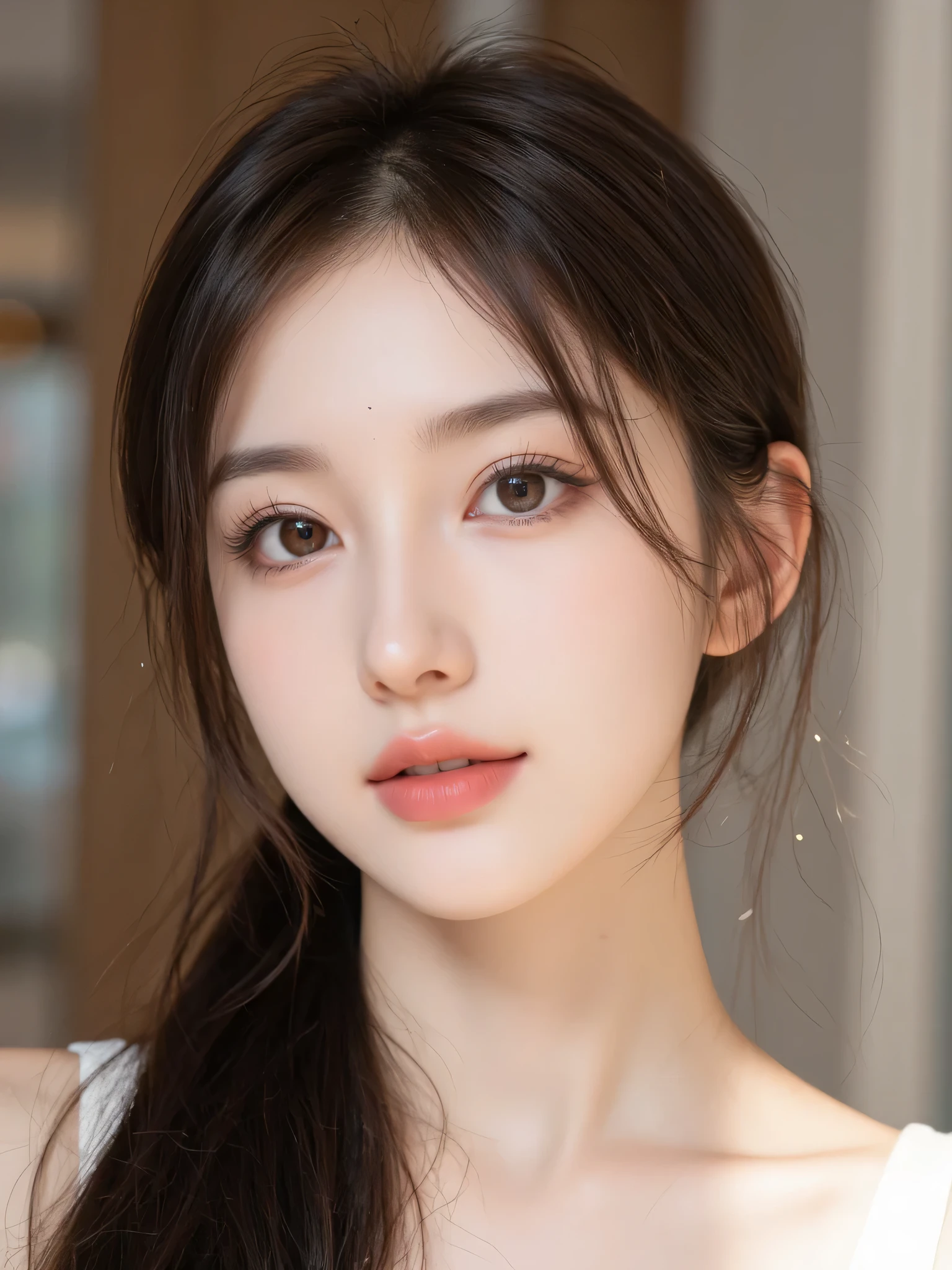 Very detailed eyes, very detailed face, very beautiful woman, best quality, super detailed (photorealistic), masterpiece, very large breasts,