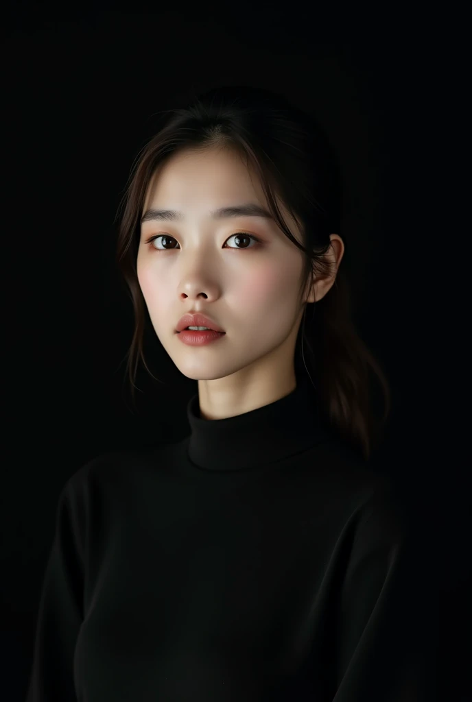 ((no NSFW )), ( masterpiece:1.3), (( quality _best )), (absurdres), 1girl KOREAN, portrait,  Background_simple,  Background_black, [[[[[lora:portrait sektor bintang asli:0.7]]]]]