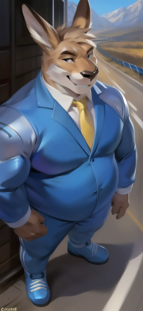 1 male human、a blond、Huge ass、Black Tights Suit、yellow eyes、Large, thick thighs、short-haired、wide hips、musculature