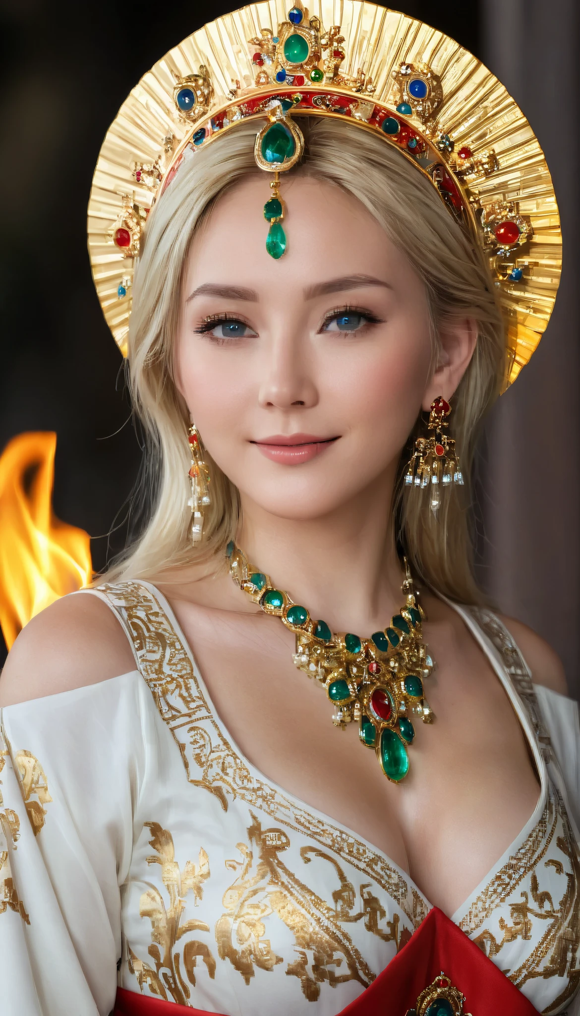 (超 exist)、Ancient Priestess 、古代のFemale Shaman、
Vastness beauty high resolution high resolution exist short hair blond、 blondの女性、 mature woman、 middle-aged woman 、((big))、 detailed skin texture 、超 high resolution、 exist、 shaped plump figure 、smile、中年 beauty、 beautiful expression 、Red and black fine areola 、 小さな紫色のアイルフィロング blondヘア 、Kamimei、非常に繊細で detailed skin texture 、35Female Shaman、{( Ancient ornate and luxurious temples )、( Many Torches Are Burning )}、Ancient Priestess 、big胸元、 wide open neckline 、big赤い唇、(
Luxurious and luxurious clothes and exclusive accessories )、 I have a beautiful platinum wand 、