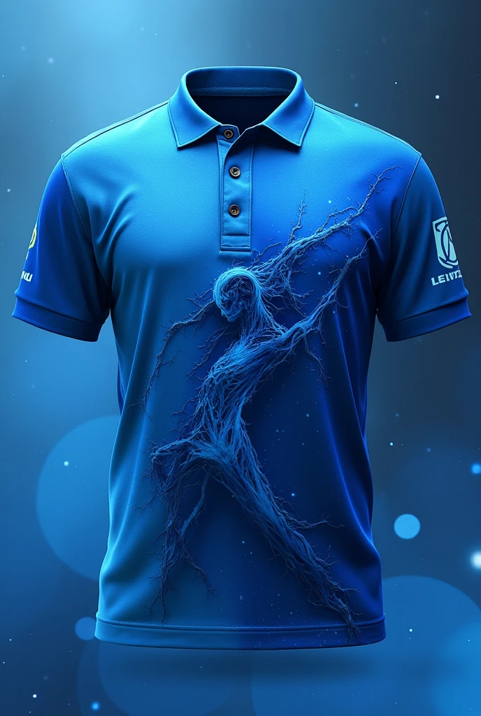 Make me a simple  team shirt jersey design for school sport fest the theme is avatar cartoon water element round neck