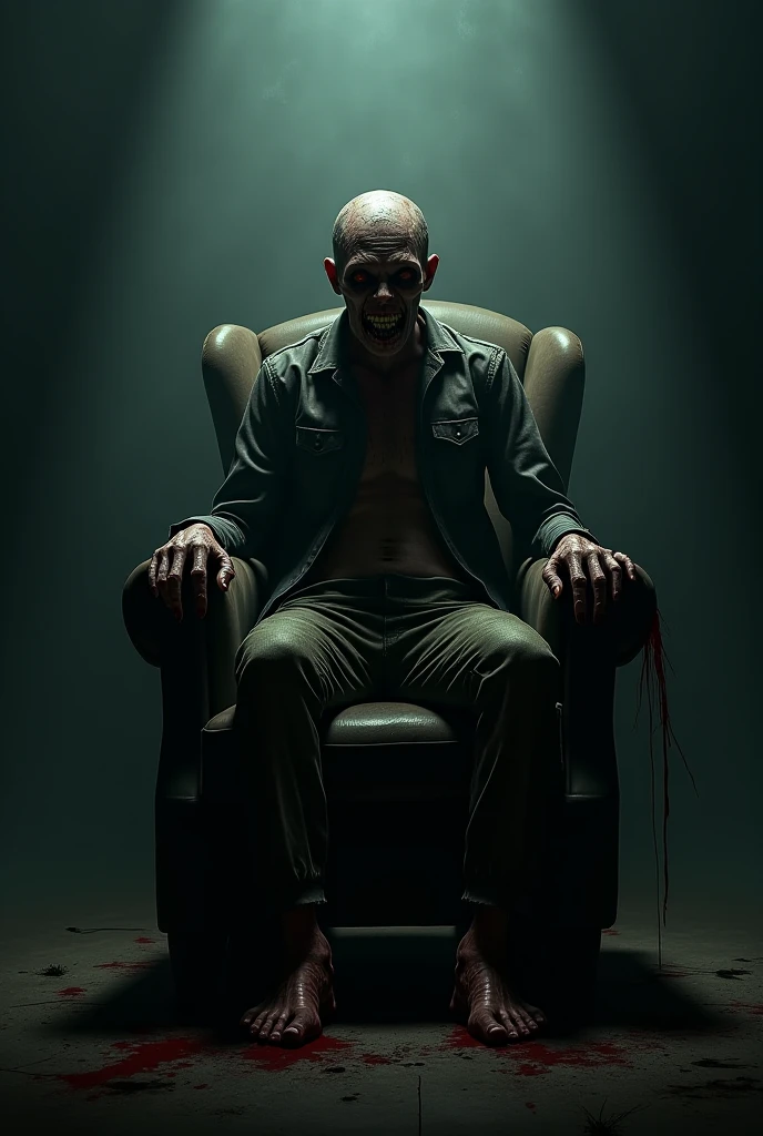 skinny man being tortured on the electric chair