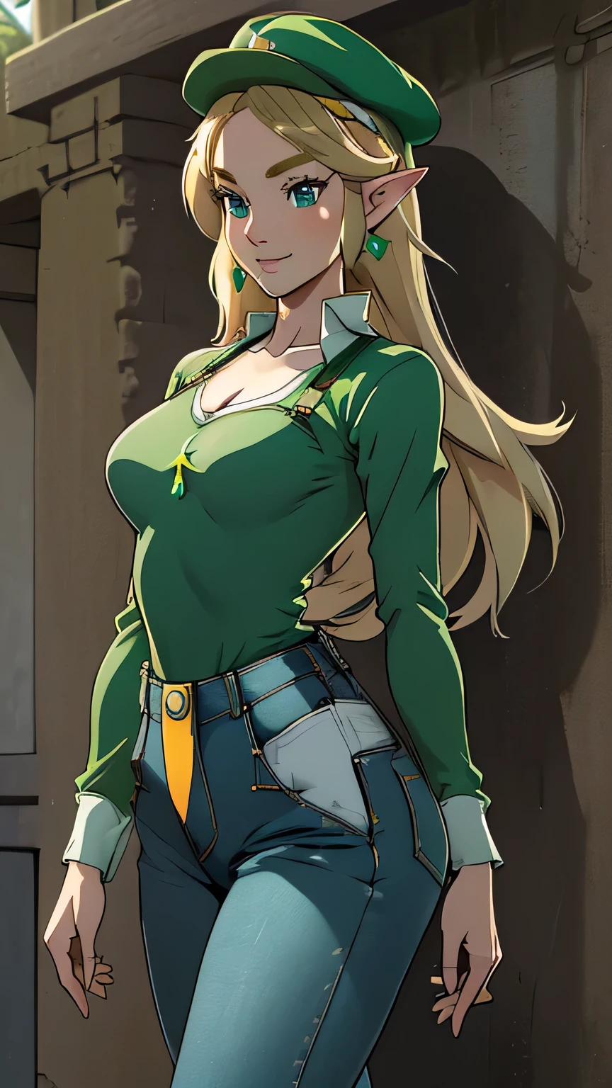 mdjrny-v4 style portrait of a female leprechaun, voluptuous, gorgeous detailed face, mischievous smirk, ample hips, insanely detailed accentuated big booty, mature, great aesthetics, perfect anatomy, well proportioned body, intricate, elegant, highly detailed, digital painting, artstation, concept art, smooth, sharp focus, illustration, art by artgerm and Greg Rutkowski and alphonse mucha, 8k, High-quality, insanely detailed,