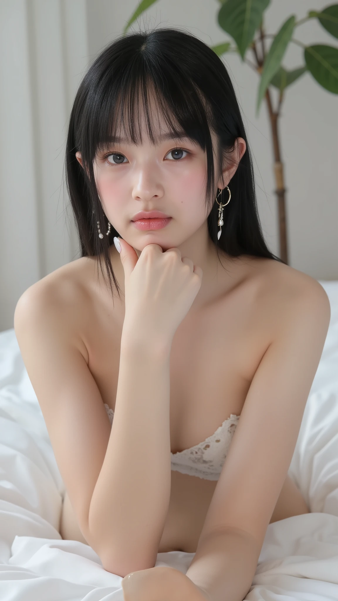 realistic photo, 25 year old korean woman, nude, Lie on the bed with your legs spread, Detailed face and body, Natural light, High resolution, photorealistic, (Highest quality,8k,High resolution,masterpiece:1.2),Very detailed,(realistic,photorealistic,photo-realistic:1.37),realistic skin texture,Fine eyes and lips,Beautifully detailed face,Long eyelashes,Smooth Skin,Natural body shape(Japanese))