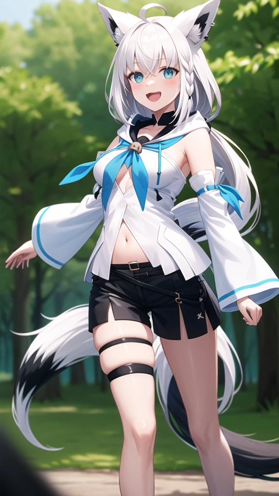 loona, helluva boss, ancesra, anthro, female, toeless socks, small breasts, fingerless elbow gloves, (red sclera, white iris), by ancesra, 1girl, solo, detailed, detailed background, forest, best quality, masterpiece, detailed eyes, detailed pupil,, clothing, loona of clothes, голая грудь, маленькие сиськи, sexy naked, черные чулки, длинные волосы