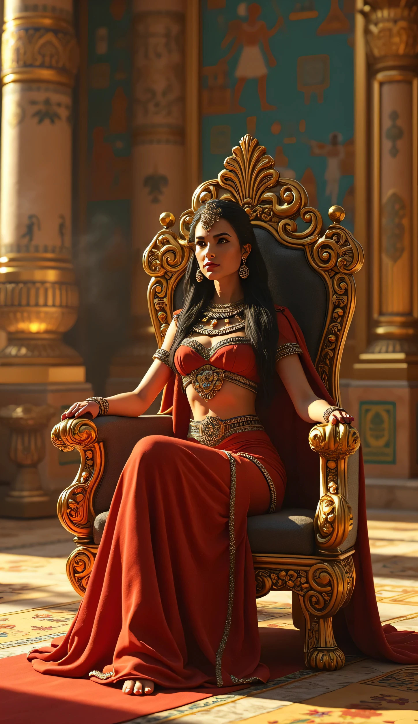 greek king in her throne