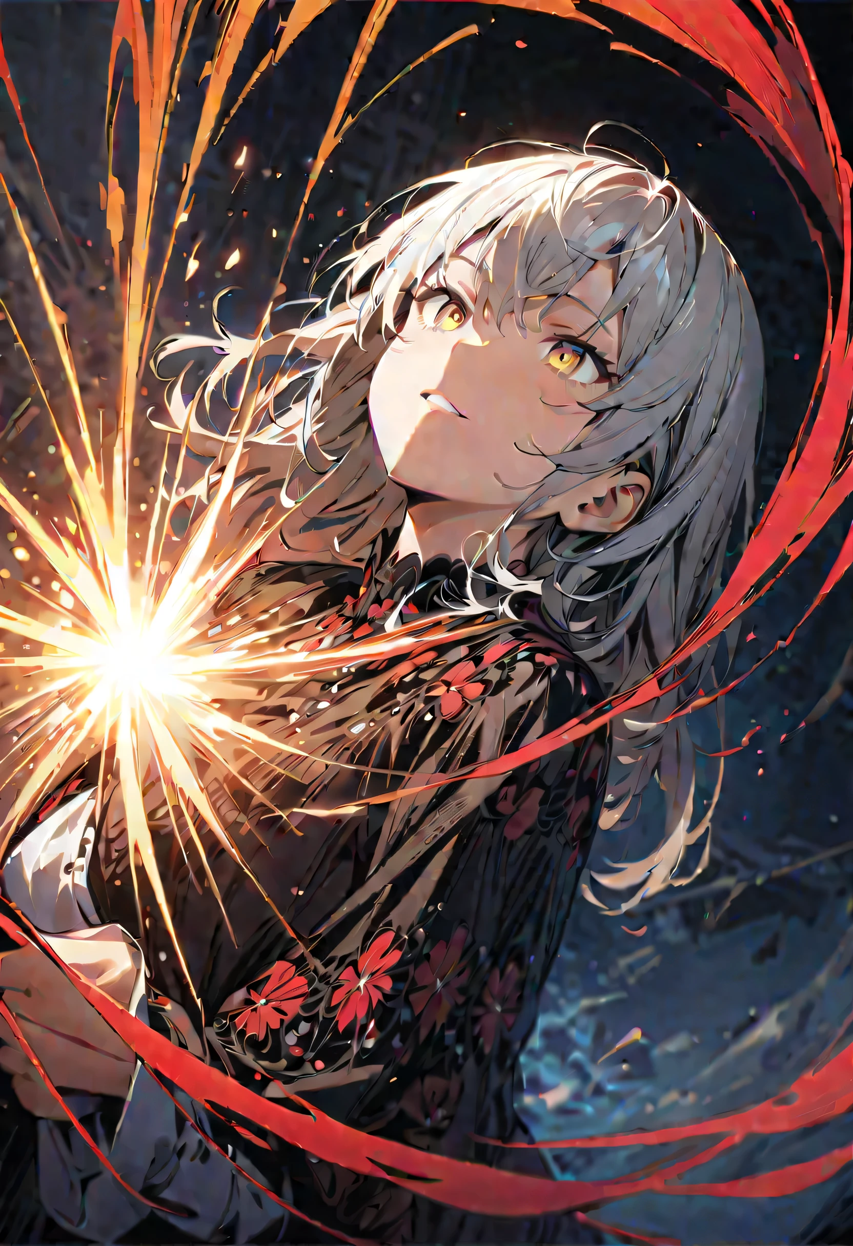 (masterpiece, Highest quality, Official Art:1.2), Perfect Anatomy, Looking at the audience, One Girl, alone, White Background, Ultra-fine illustrations, Very detailed, Dynamic Angle, Beautiful details, 8K, Anime Style, (Shining Eyes, More beautiful face), break,Dynamic Angle, Full Body Shot, break smiling amidst the カラフル scenes
