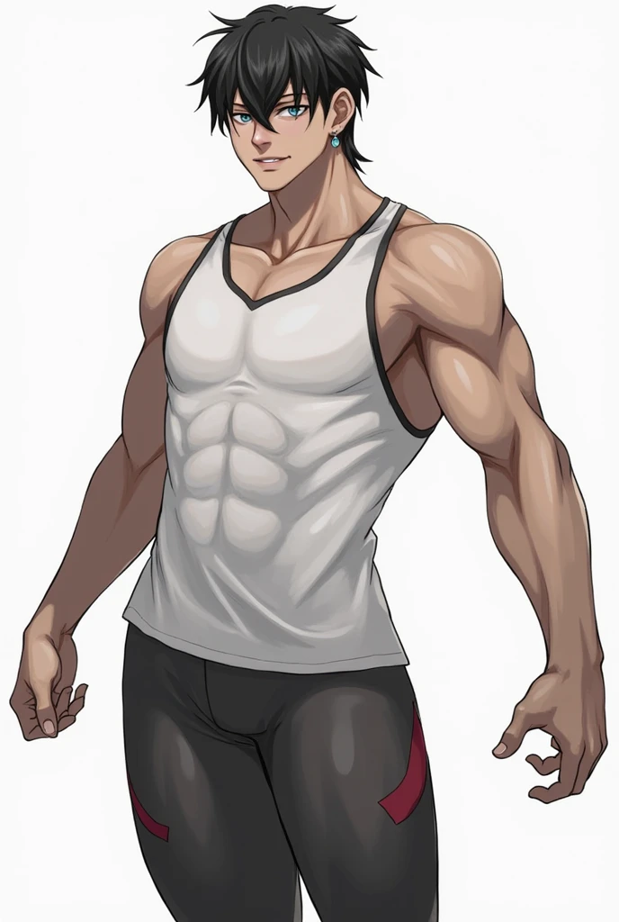 Boy, male body, adult, girl face, seductive face, seductive look, redhead, short wolf hair, perfect body, fit body, fulfilled sleeve shirt, muscular, small chest, cycling shorts with pretuberance, pretuberance, sissy, femboy